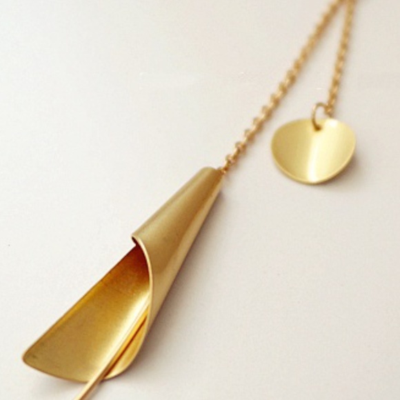 Original Design Brass Calla Lily Windchime Earring - Picture 2 of 6